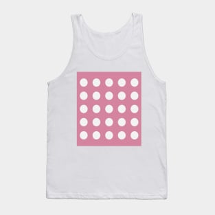 White Dots on Carnation Pink Tank Top